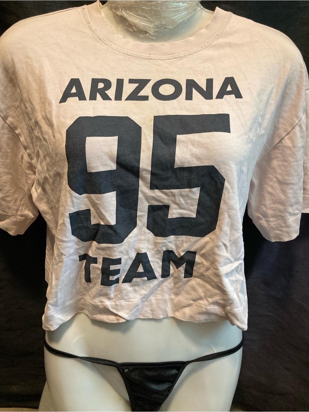 Zara Arizona 95 Cropped Graphic Tee White 12-13Y XS